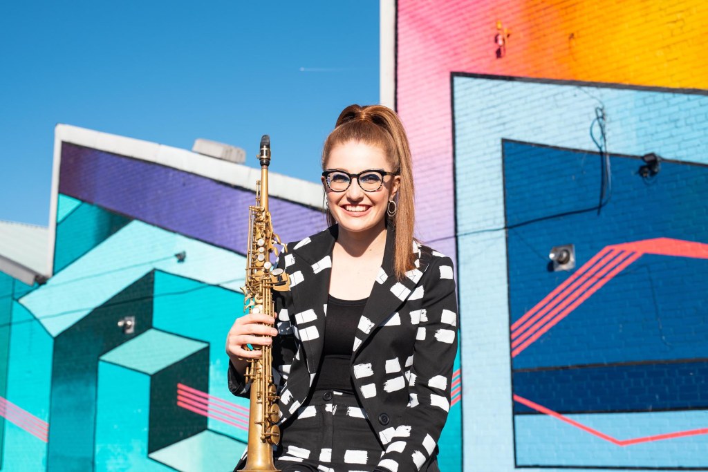 Charismatic saxophonist Jess Gillam. 